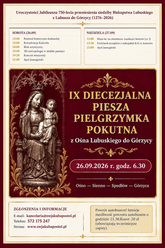 pielgrzymka Ośno Lubuskie Górzyca