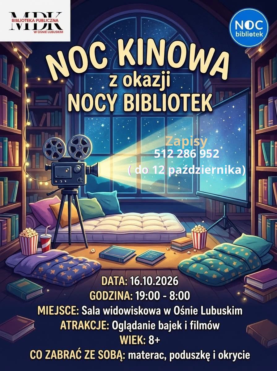noc bibliotek ośno